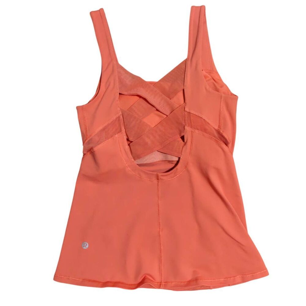 LULULEMON ATHLETICA Rise And Flow Tank In Cod Red Size 4 - Picture 4 of 5